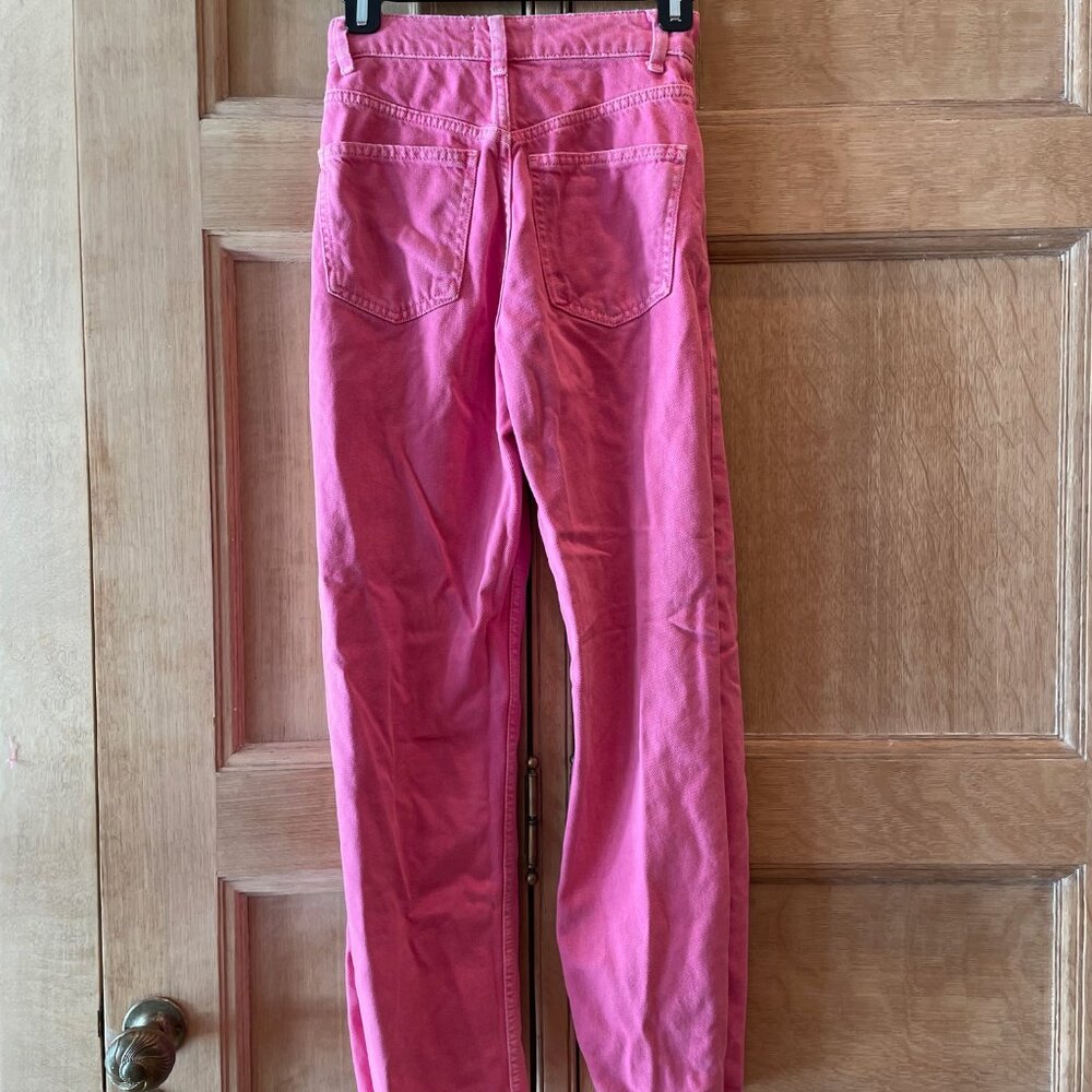 Zara Pink Loose-fitting Jeans, Size 2 (USA)